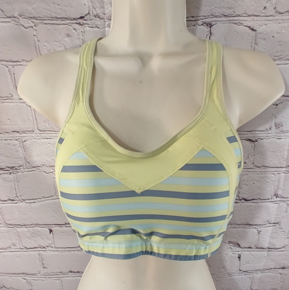Moving Comfort Yellow Medium Cross Back Straps Sports Bra